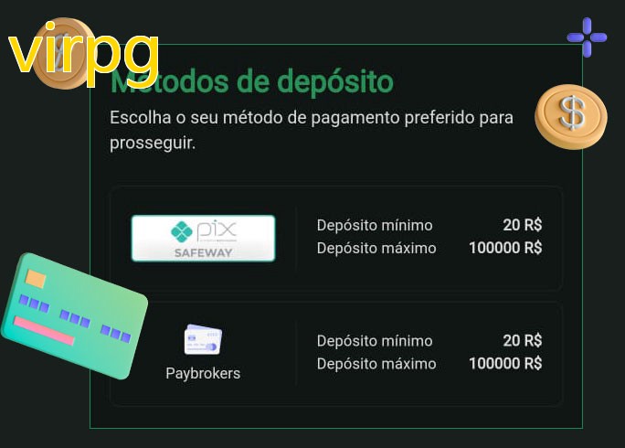 O cassino virpgbet oferece uma grande variedade de métodos de pagamento