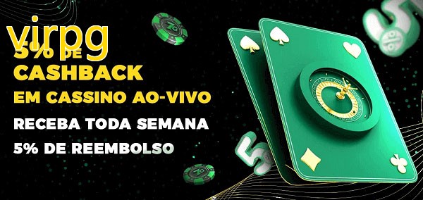 Promoções do cassino ao Vivo virpg